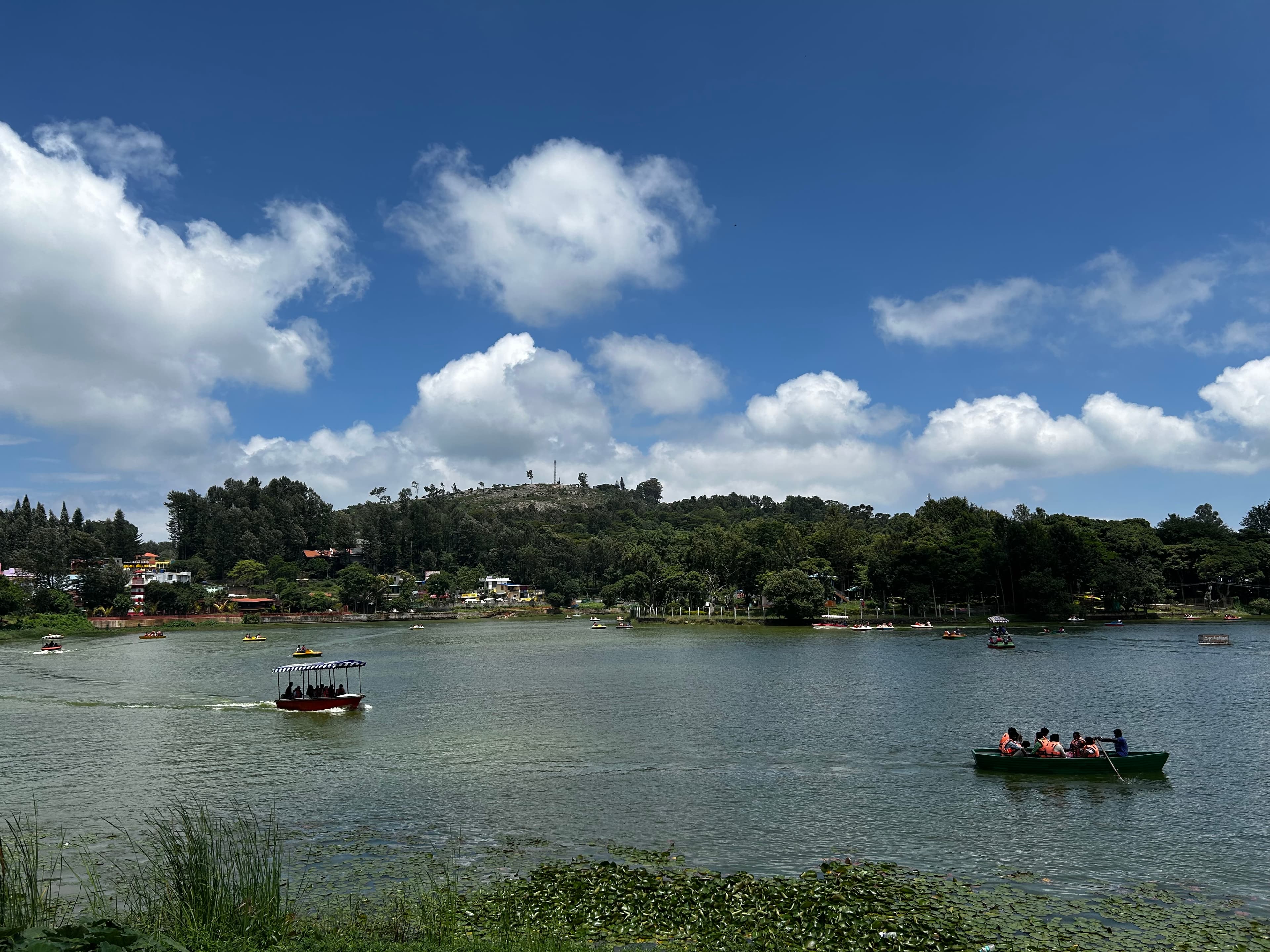 Boating at Yercaud lake.